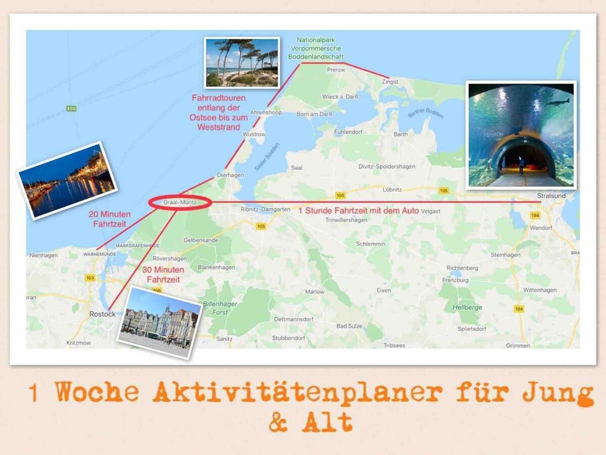 Discovair Graal Mueritz -Haus Quisisana- Strandnah Mit Netflix Exteriör bild